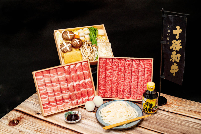 【儀式感】日式火鍋: 日本北海道十勝A4和牛西冷&北海道豚肉壽喜燒套餐